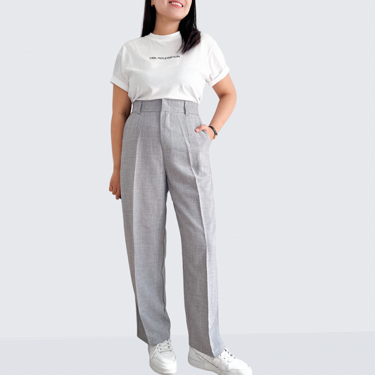 Isabela Linen Blend Straight Pants (Plus-size)