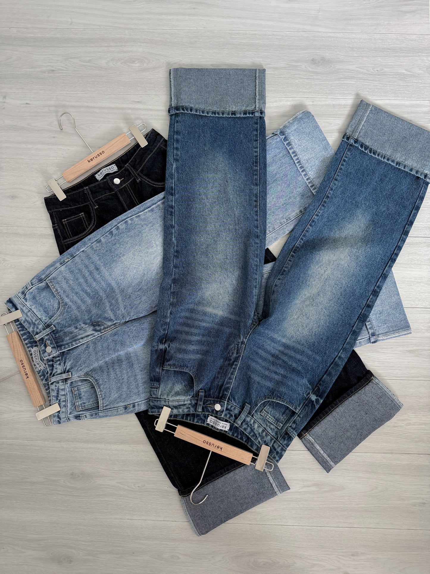 Victoria Straight Fixed Cuff Denim Jeans