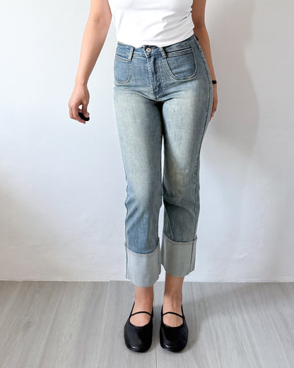 Fatima Fitted Fixed Cuff Cropped Jeans