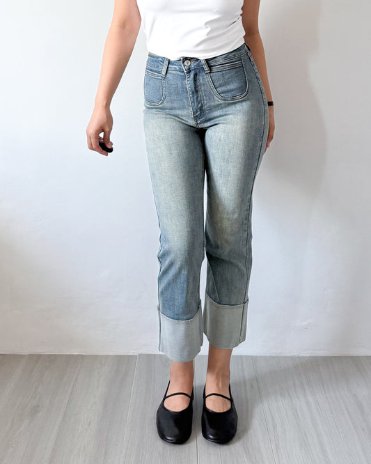 Fatima Fitted Fixed Cuff Cropped Jeans