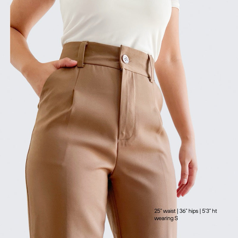 Kate Pleated Wide Tapered Pants