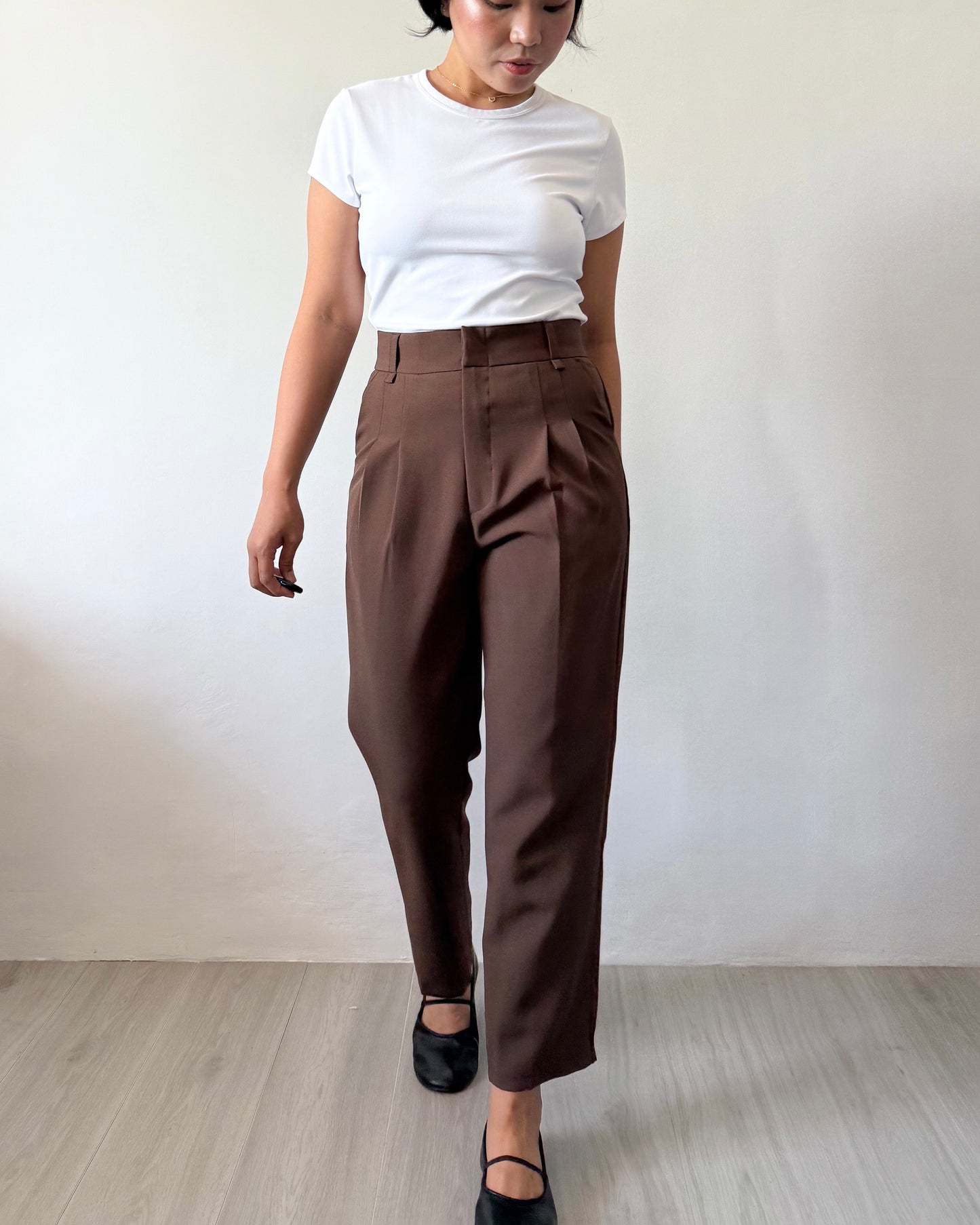 Ruth Pleated Tapered Ankle Pants
