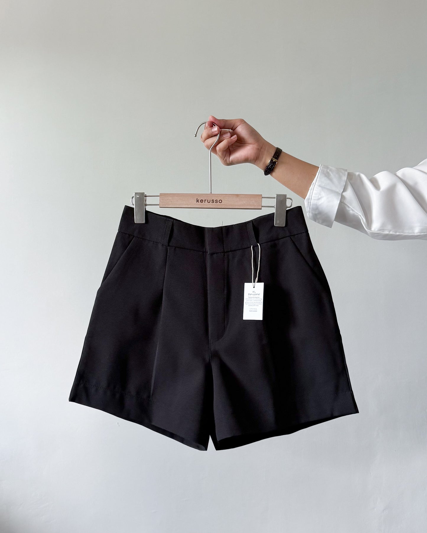 Willow Premium Cotton Twill Wide-Leg Trouser Shorts