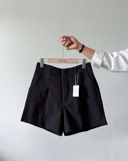 Willow Premium Cotton Twill Wide-Leg Trouser Shorts