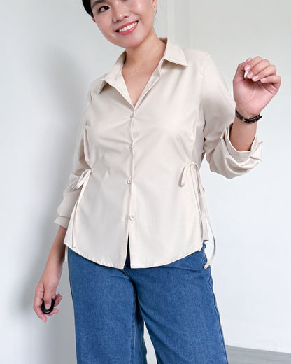 Bria Side-tie Long Sleeve Shirt