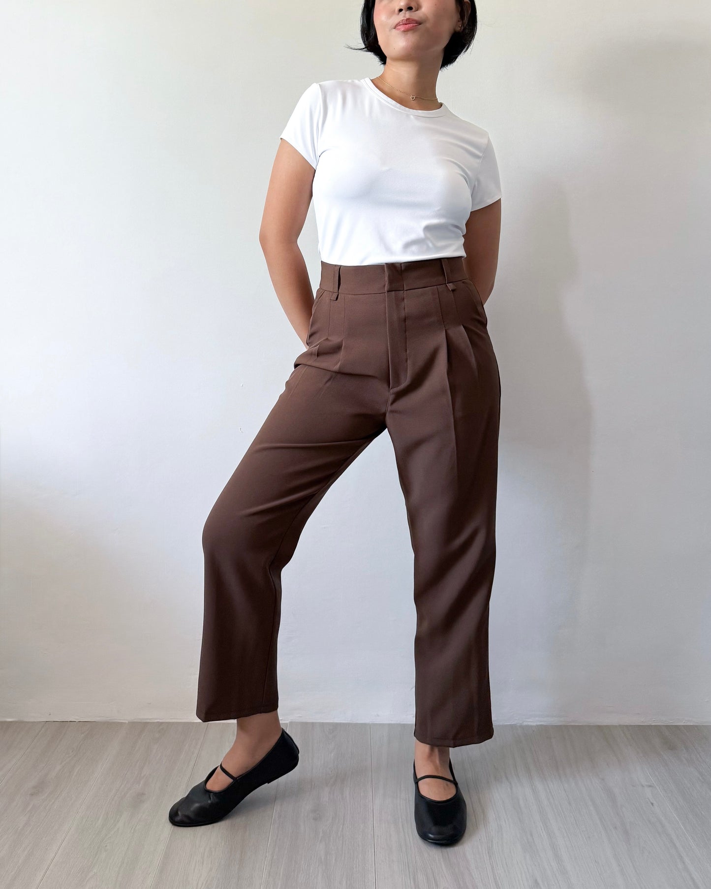 Ruth Pleated Tapered Ankle Pants