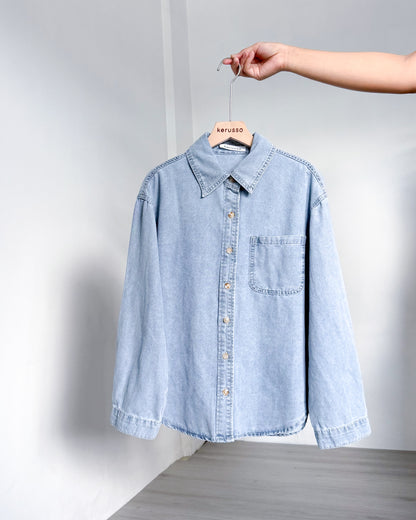 Crissa Relaxed Button-down Denim Shirt
