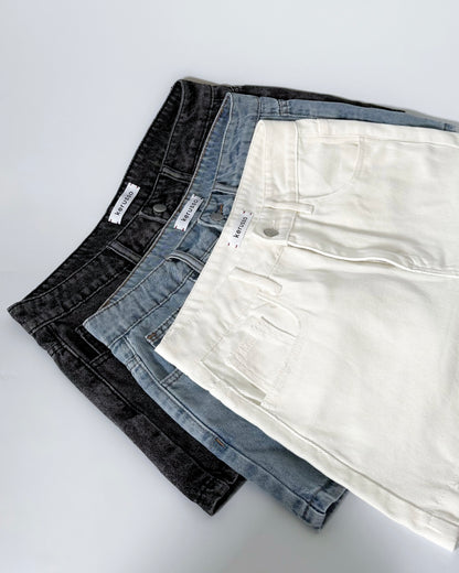 Lulu High Rise Denim Shorts