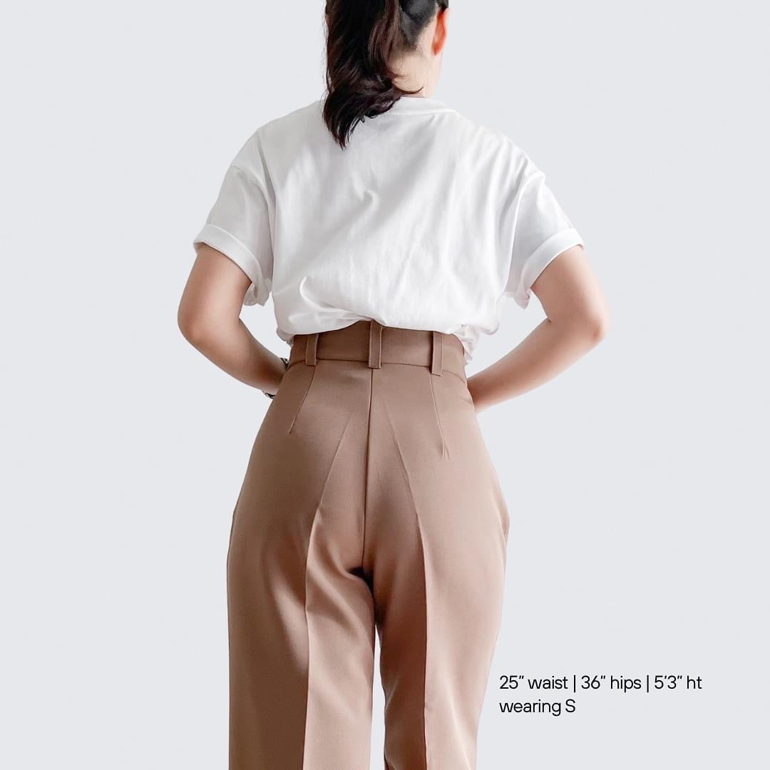 Cristina Pleated Straight Pants