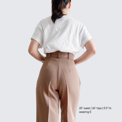Cristina Pleated Straight Pants