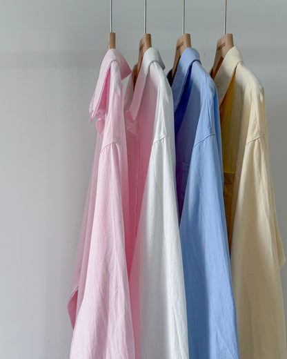Olive Premium Cotton Linen Blend Oversized Long Sleeve Shirt