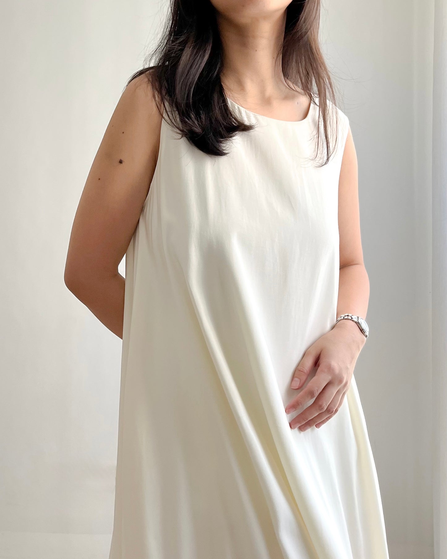 Aster Premium Bubble Hem Maxi Dress with Pockets