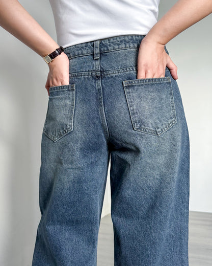 Victoria Straight Fixed Cuff Denim Jeans