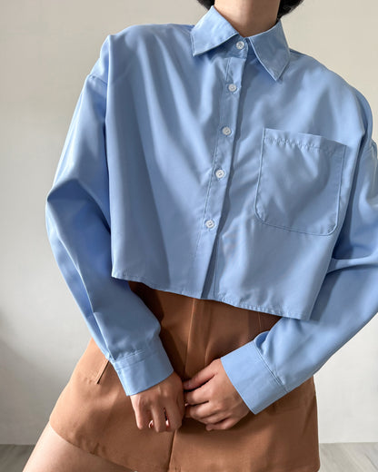 Ashley Premium Cotton Boxy Long Sleeve Shirt