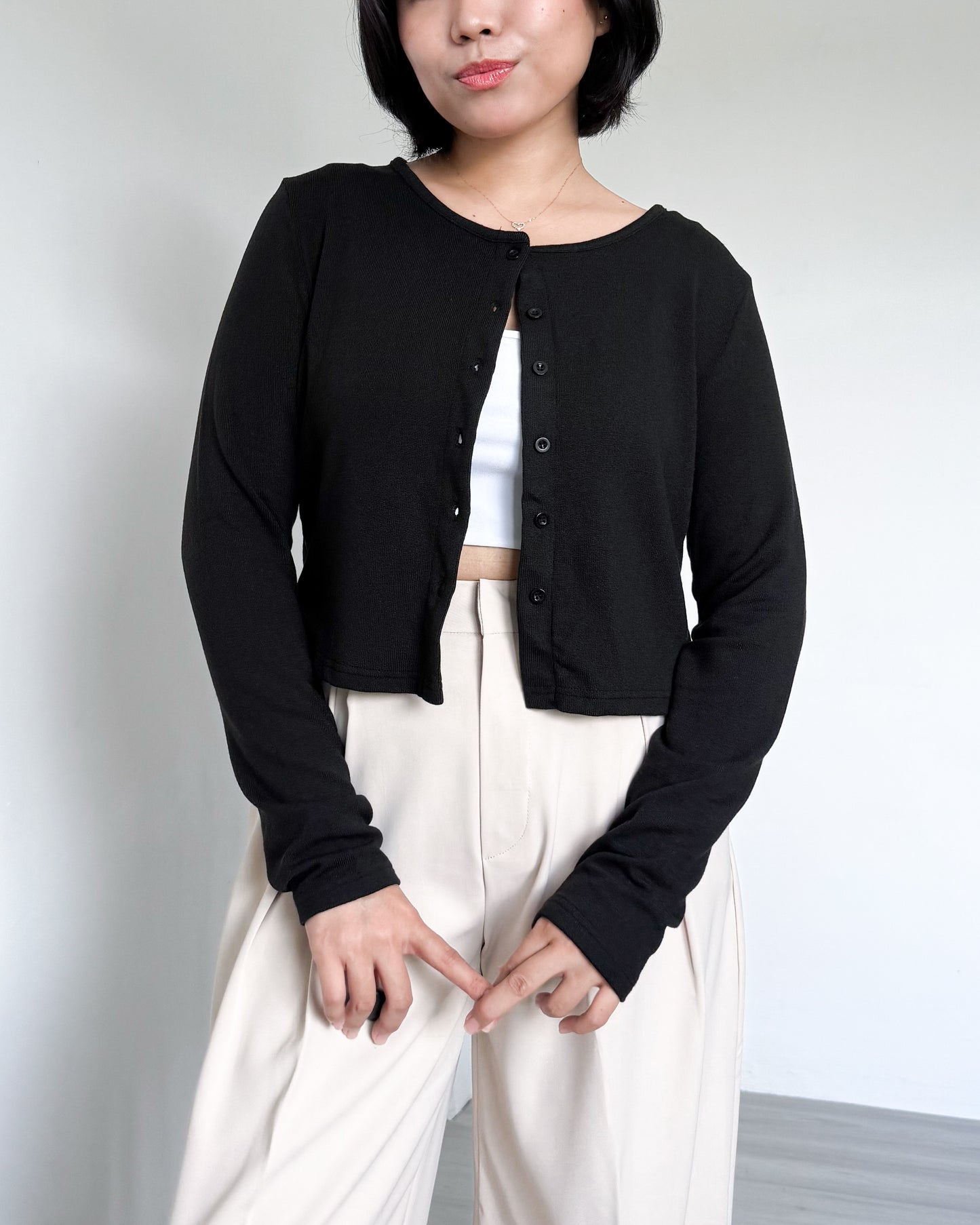 Alice Cropped Lightweight Cardigan