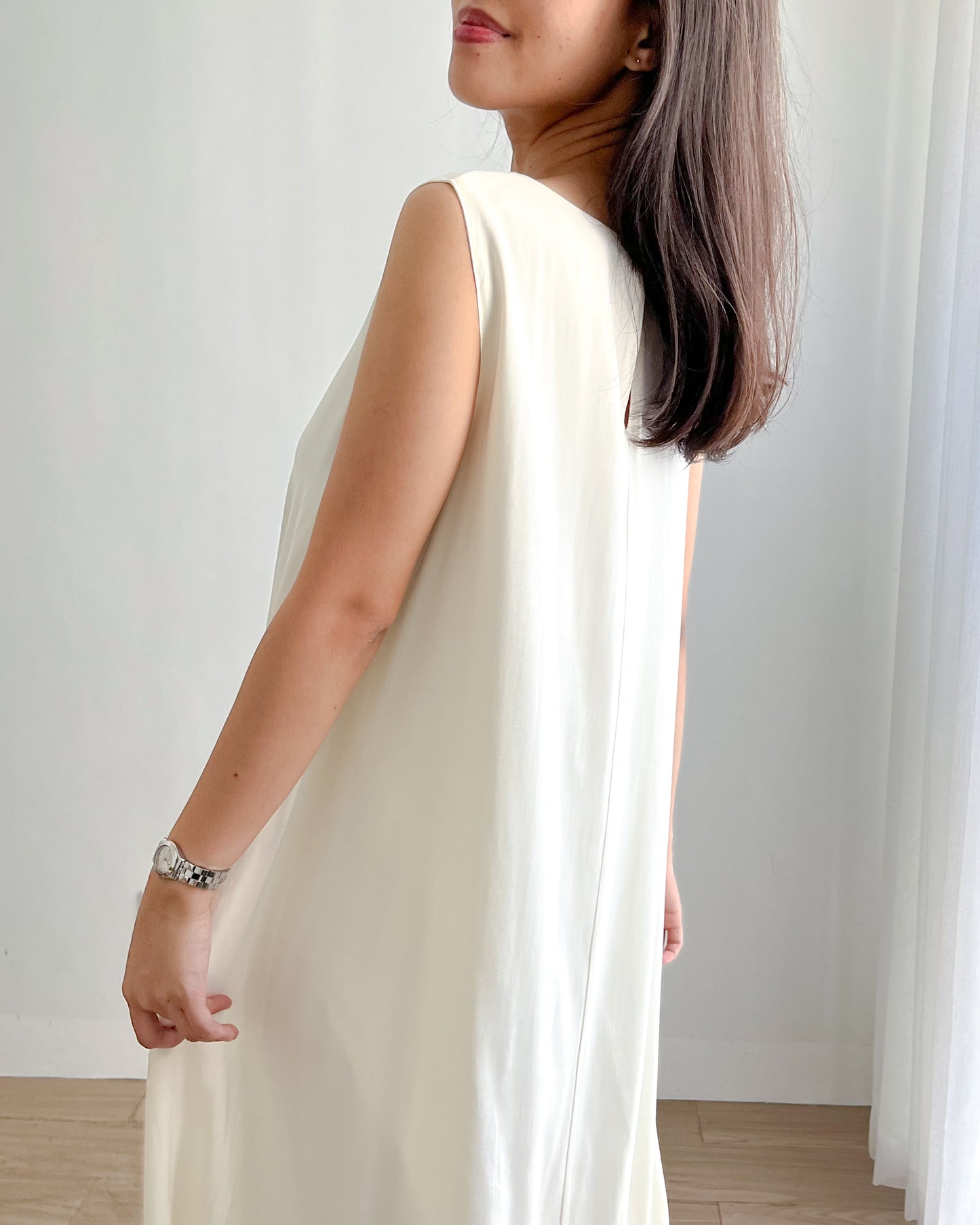 Aster Premium Bubble Hem Maxi Dress with Pockets