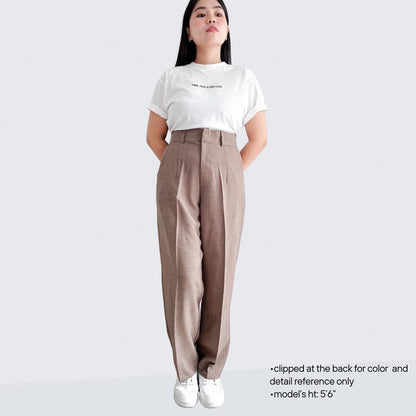 Isabela Linen Blend Straight Pants (Plus-size)