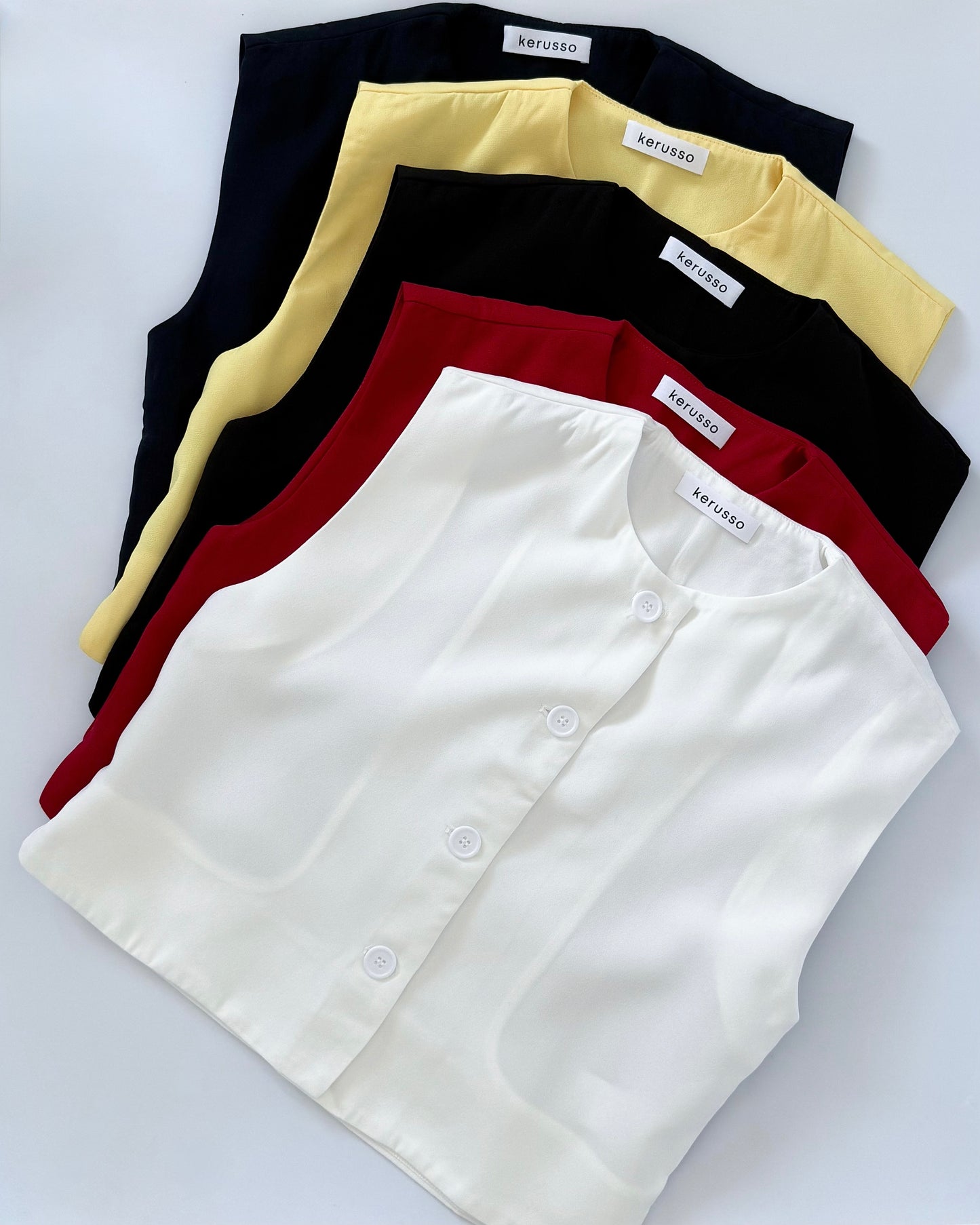 Isadora Relaxed Button Down Boxy Crop Top