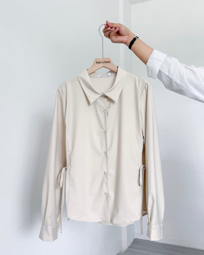 Bria Side-tie Long Sleeve Shirt