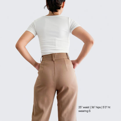 Kate Pleated Wide Tapered Pants