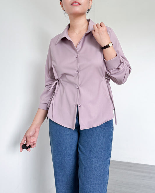 Bria Side-tie Long Sleeve Shirt
