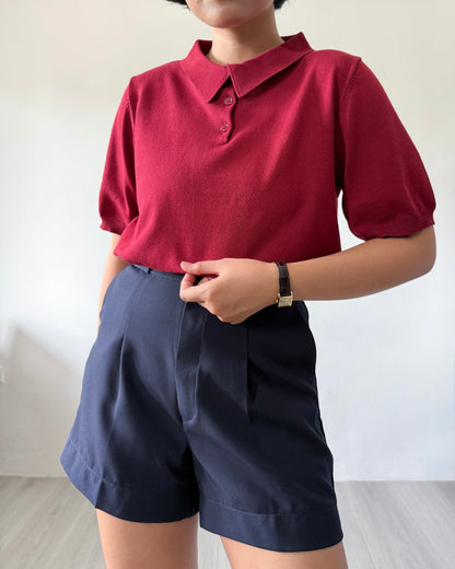 Juana Jersey Knit Banded Sleeve Polo Shirt