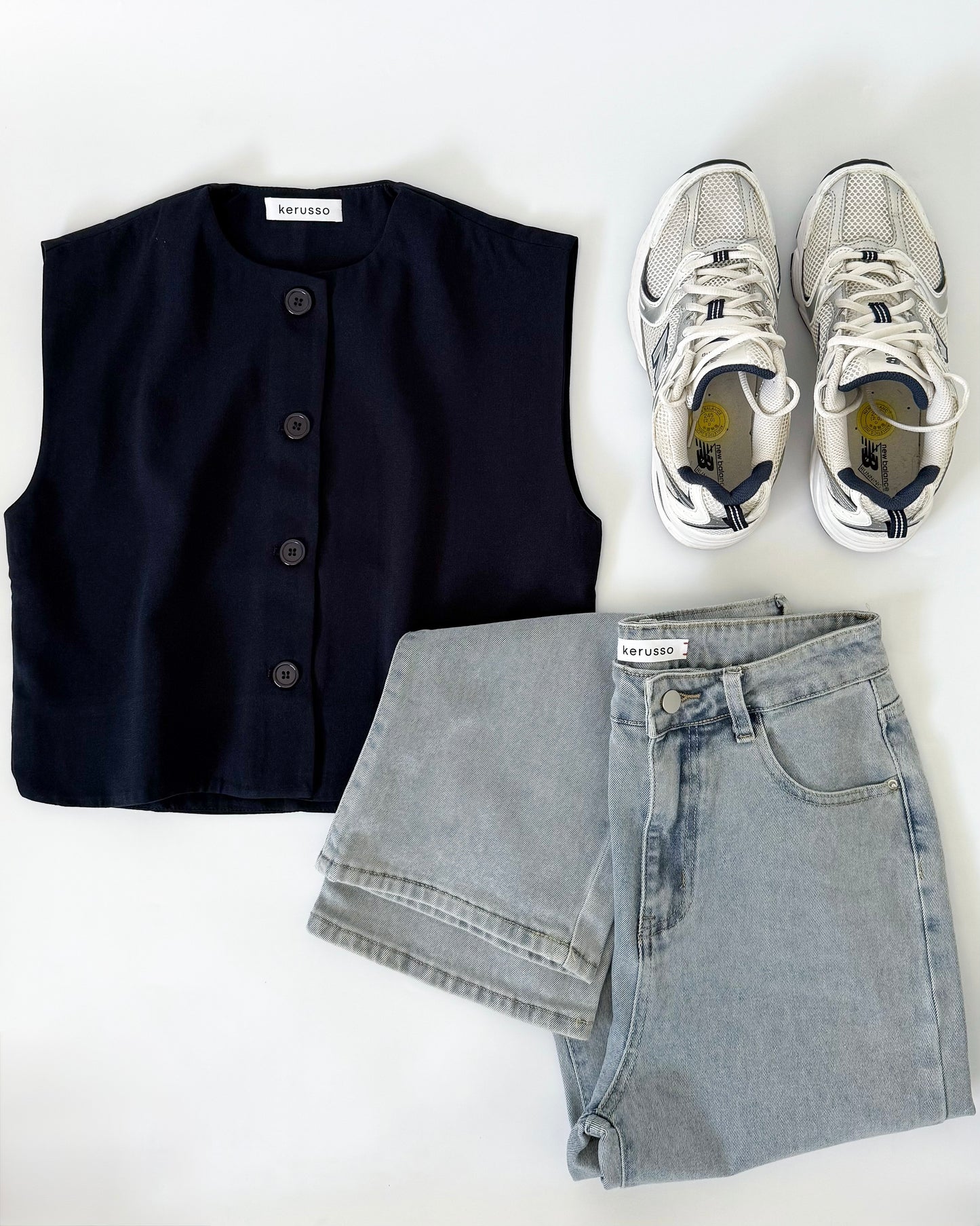 Isadora Relaxed Button Down Boxy Crop Top