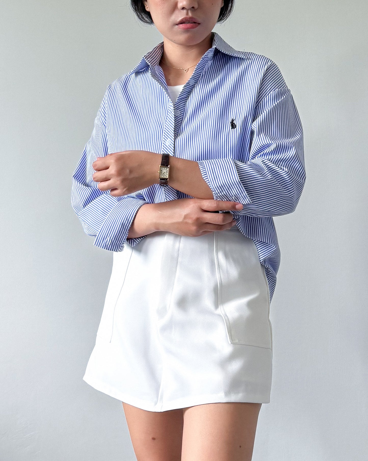 Bunny Long Sleeve Striped Shirt