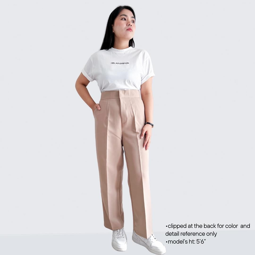 Mirabel Pleated Straight Pants (Plus-size)