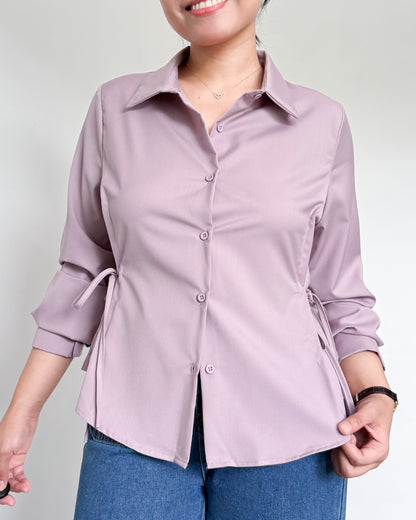 Bria Side-tie Long Sleeve Shirt