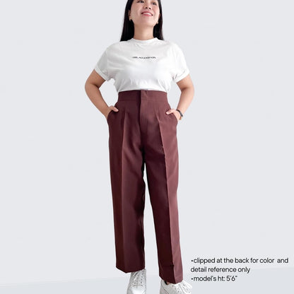Mirabel Pleated Straight Pants (Plus-size)