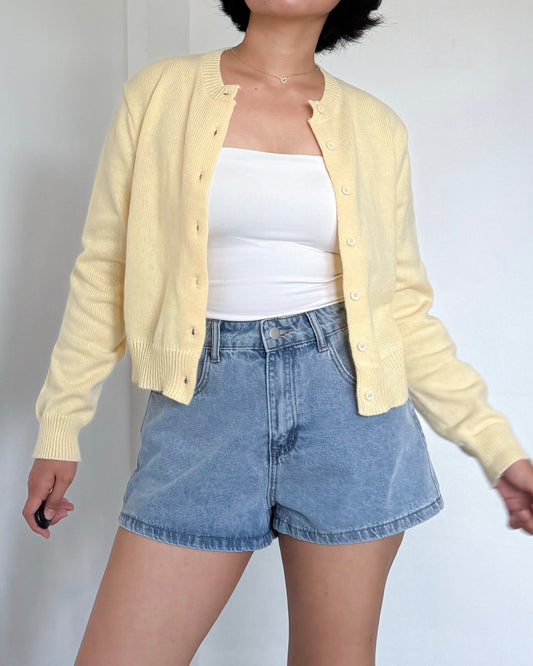 Lulu High Rise Denim Shorts