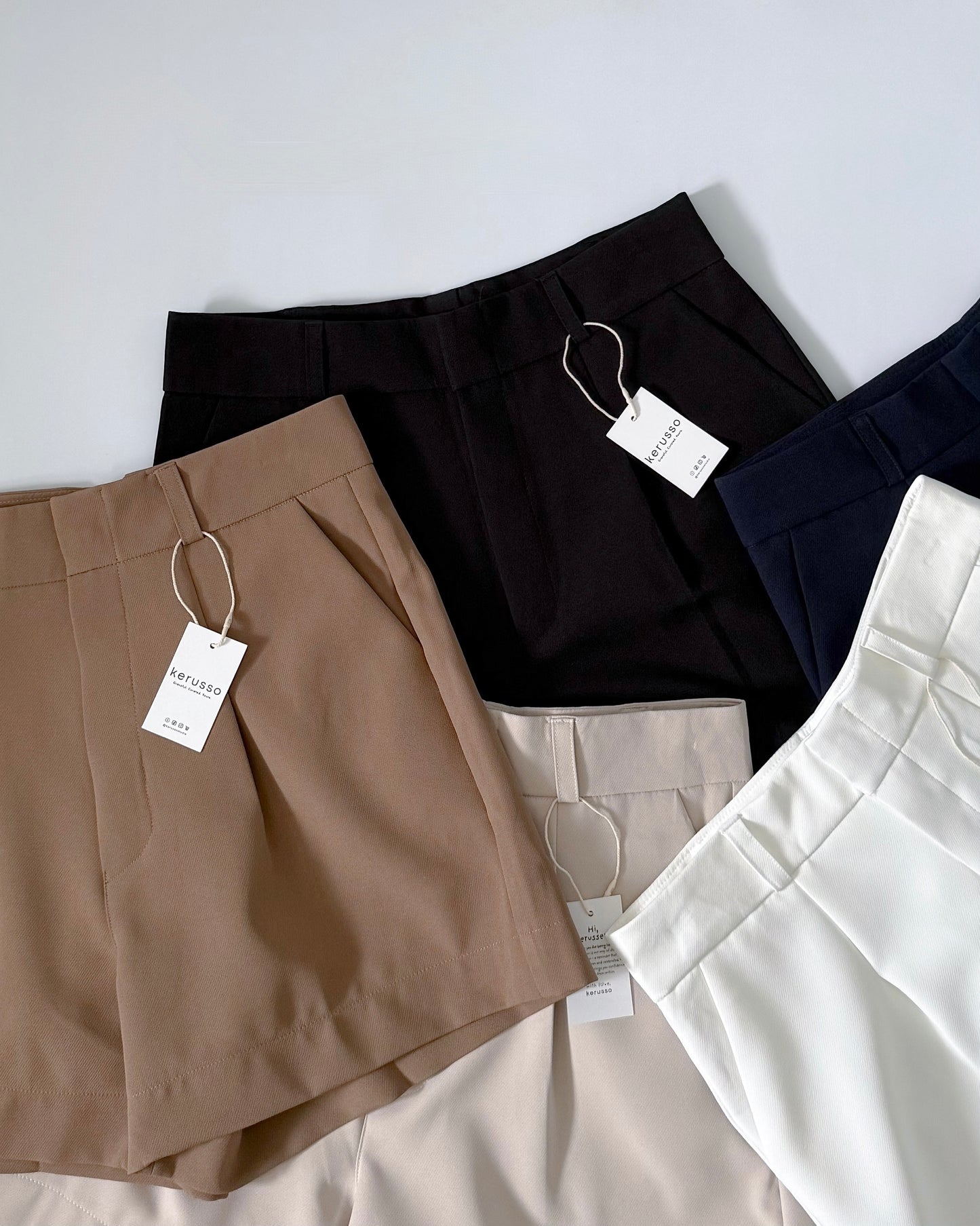 Willow Premium Cotton Twill Wide-Leg Trouser Shorts