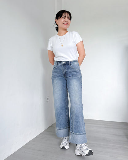 Victoria Straight Fixed Cuff Denim Jeans