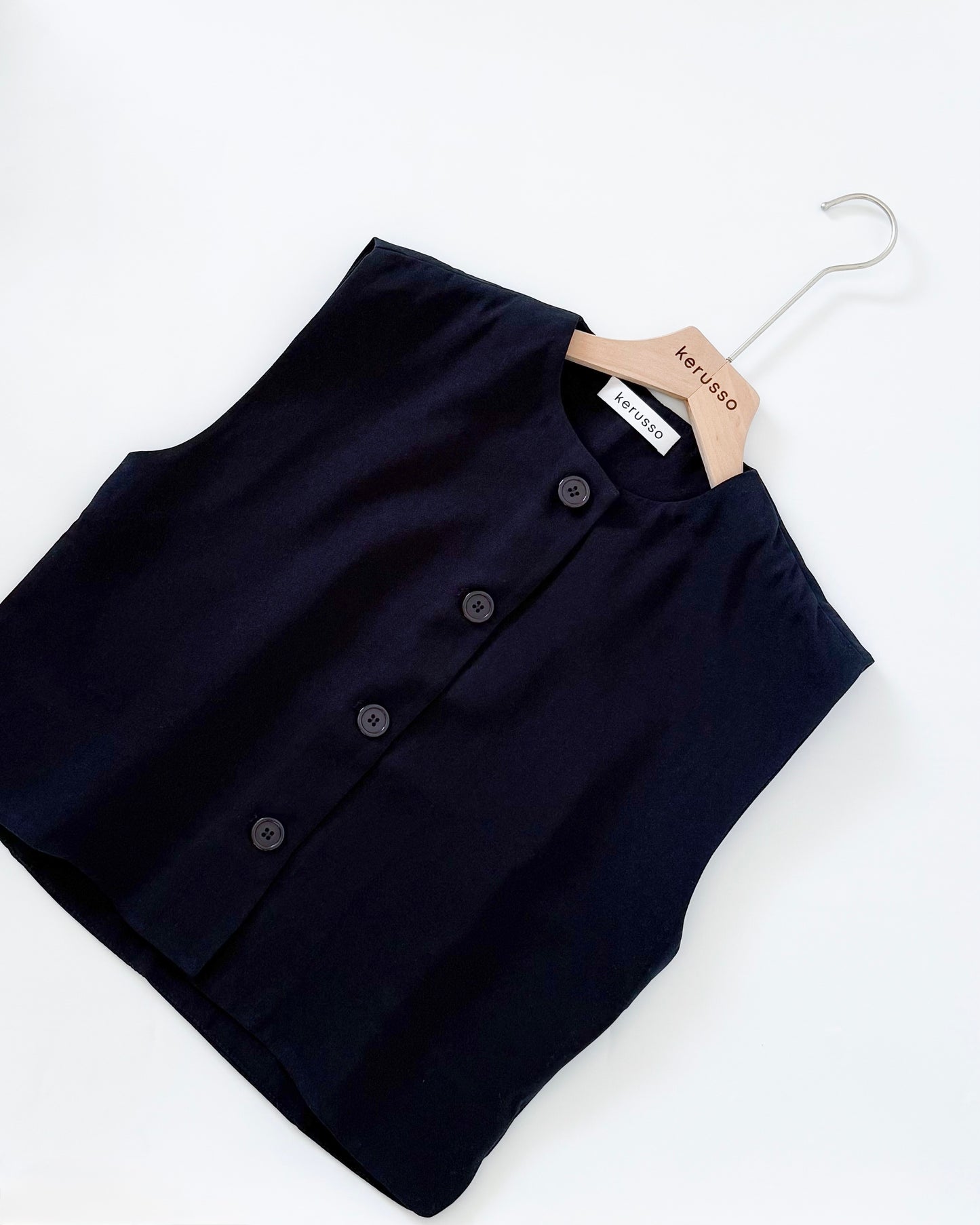 Isadora Relaxed Button Down Boxy Crop Top