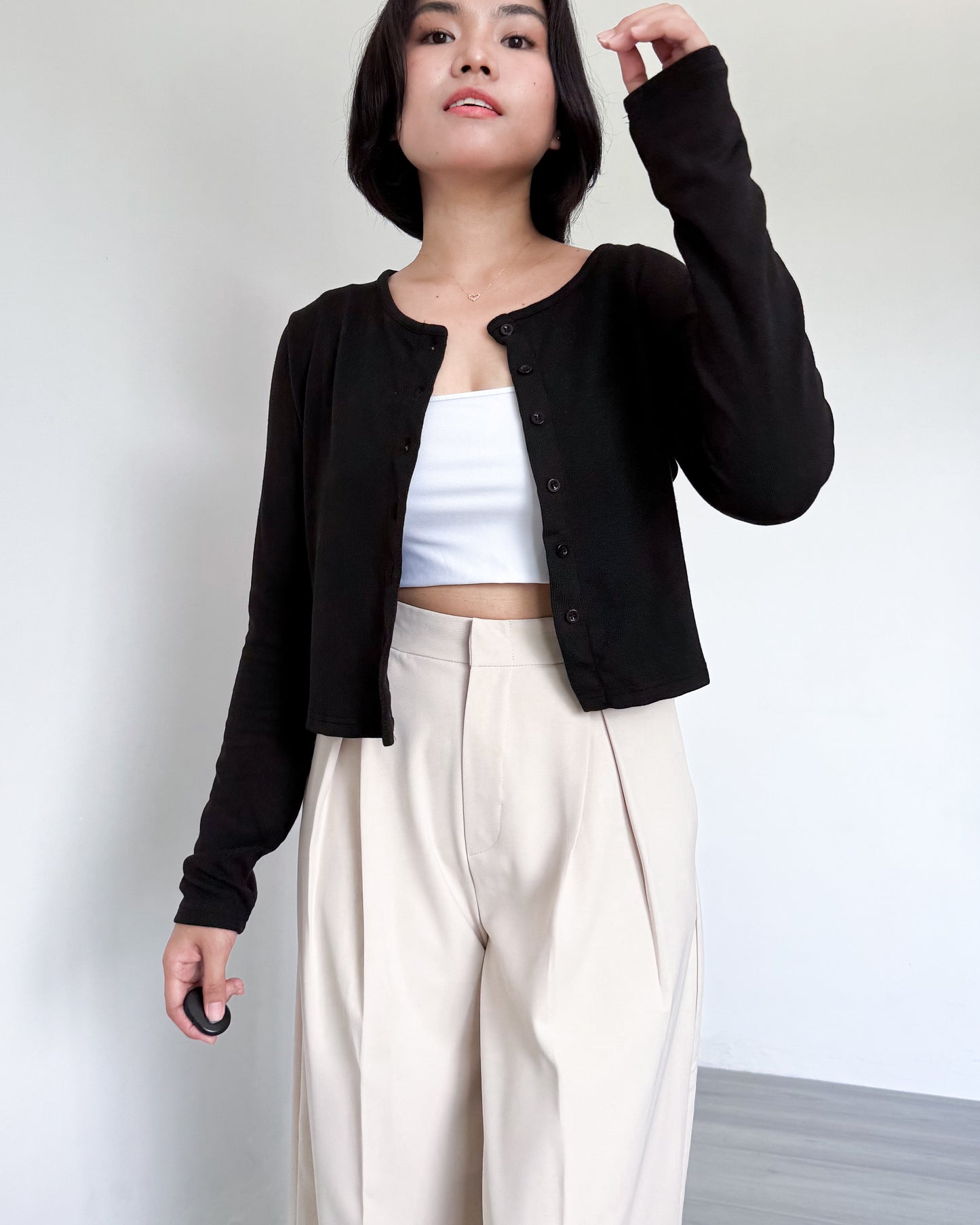 Alice Cropped Lightweight Cardigan