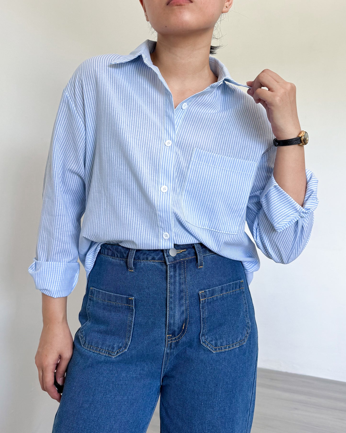 Kira Cotton Linen Oversized Long Sleeve Shirt