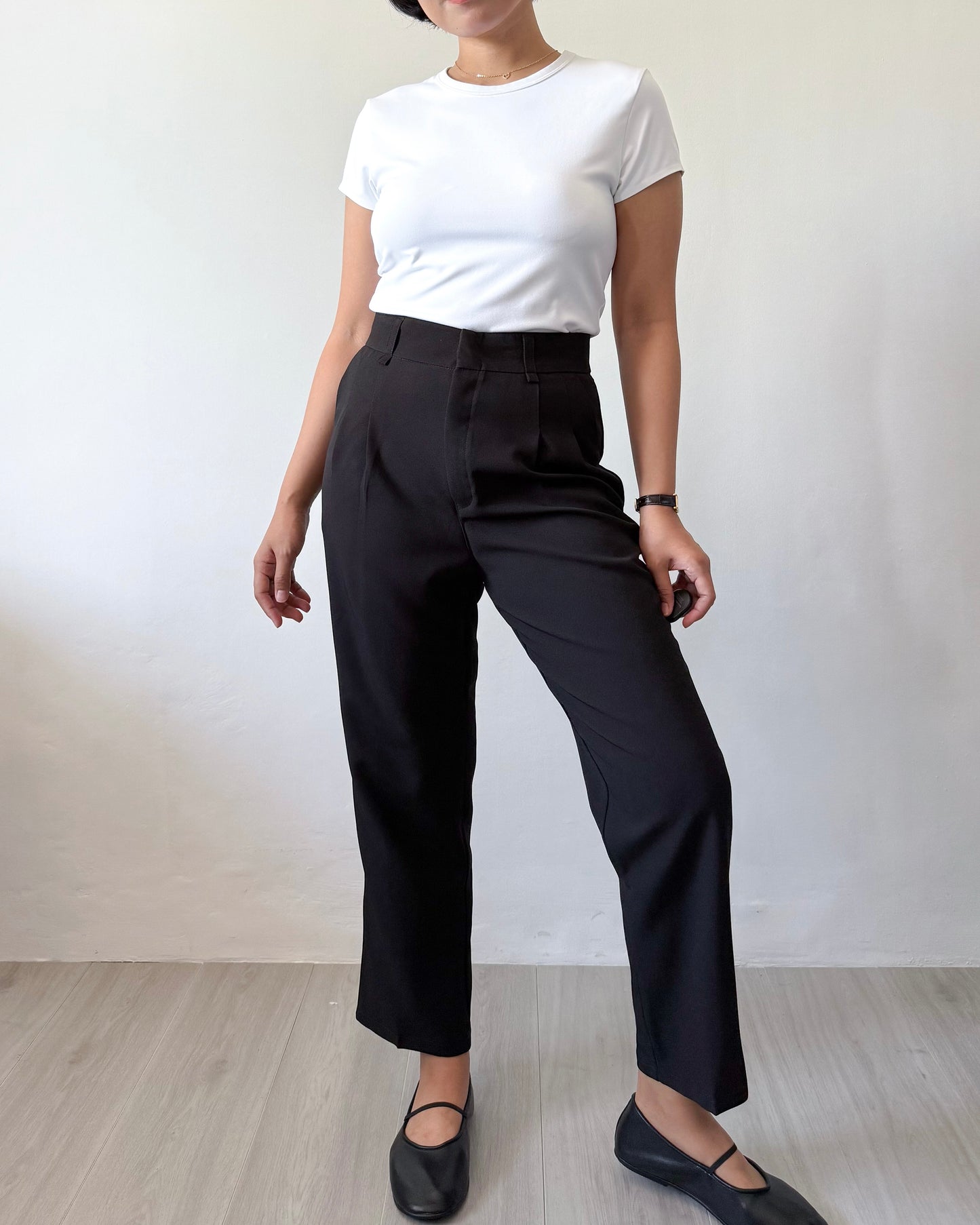 Ruth Pleated Tapered Ankle Pants