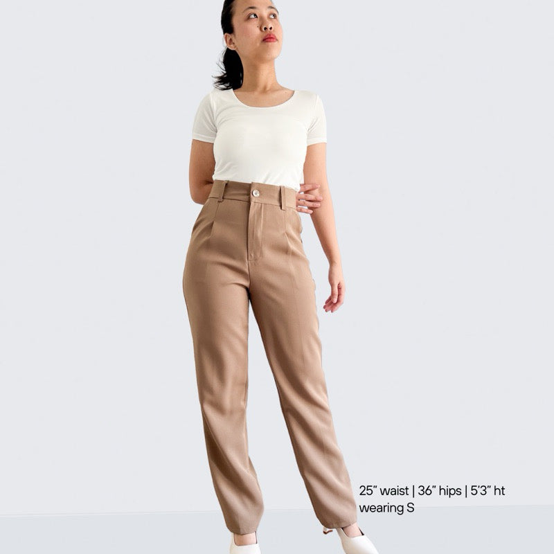 Kate Pleated Wide Tapered Pants