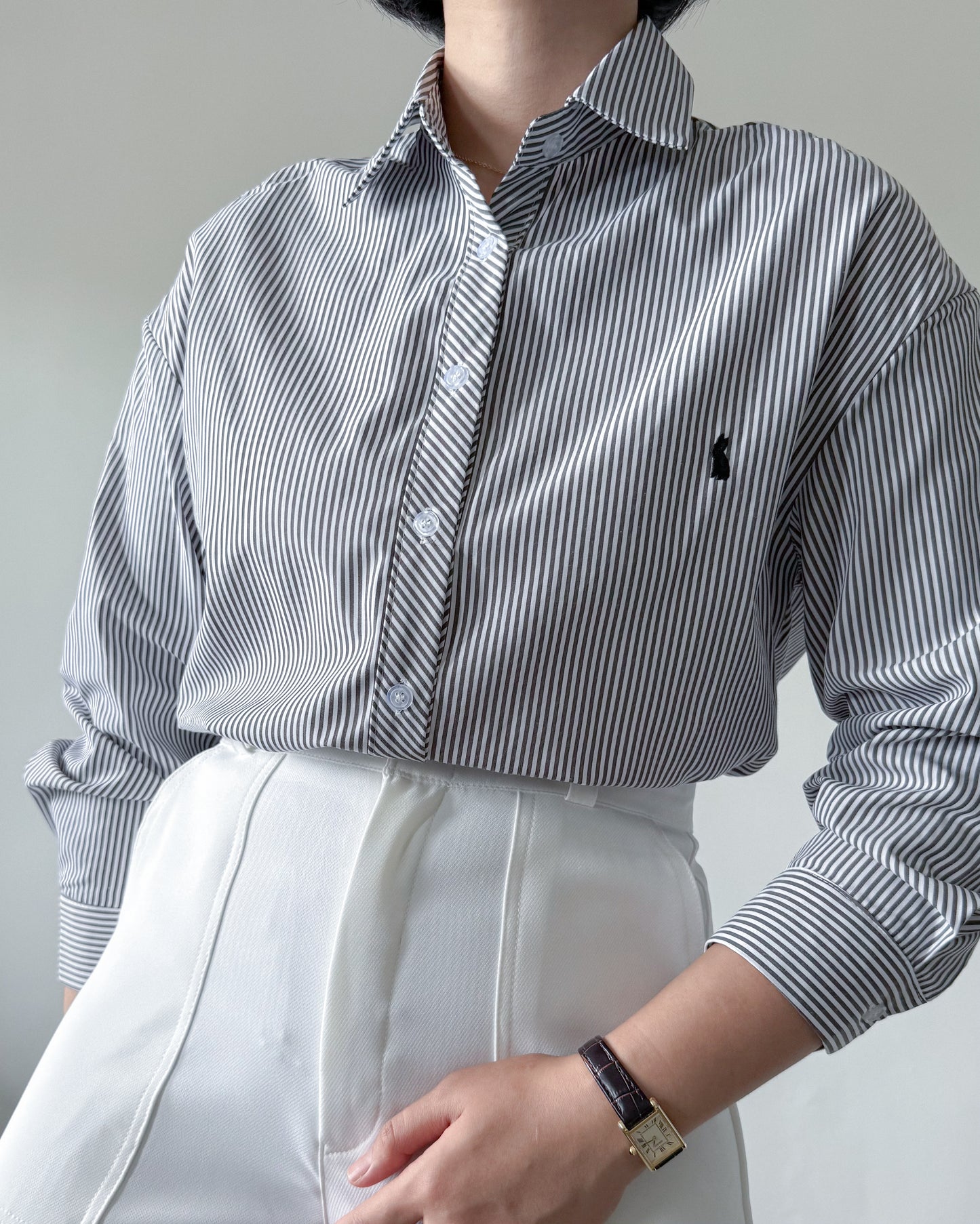 Bunny Long Sleeve Striped Shirt