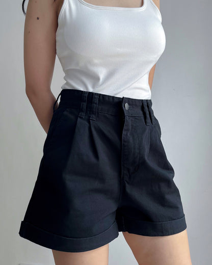 Cora Folded Hem Denim Shorts