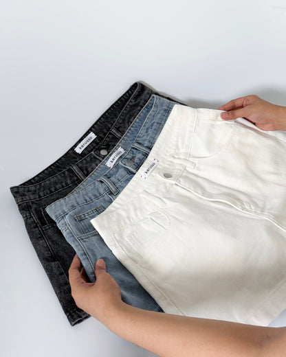 Lulu High Rise Denim Shorts