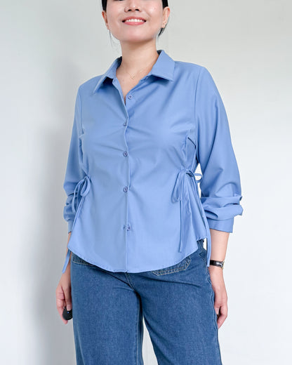 Bria Side-tie Long Sleeve Shirt