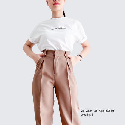 Cristina Pleated Straight Pants