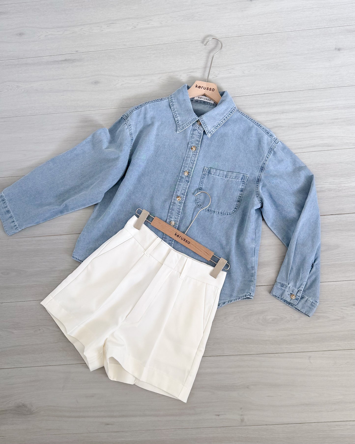 Crissa Relaxed Button-down Denim Shirt