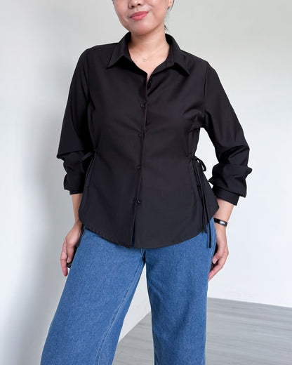 Bria Side-tie Long Sleeve Shirt