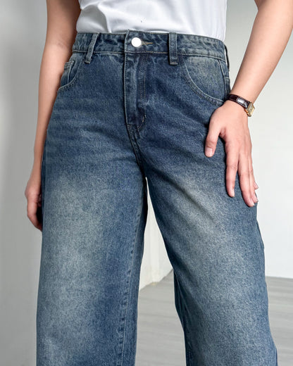 Victoria Straight Fixed Cuff Denim Jeans