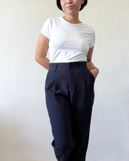 Ruth Pleated Tapered Ankle Pants
