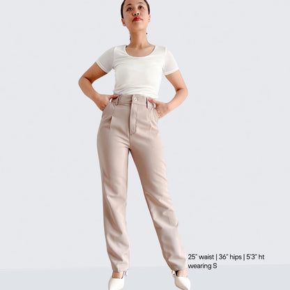 Kate Pleated Wide Tapered Pants
