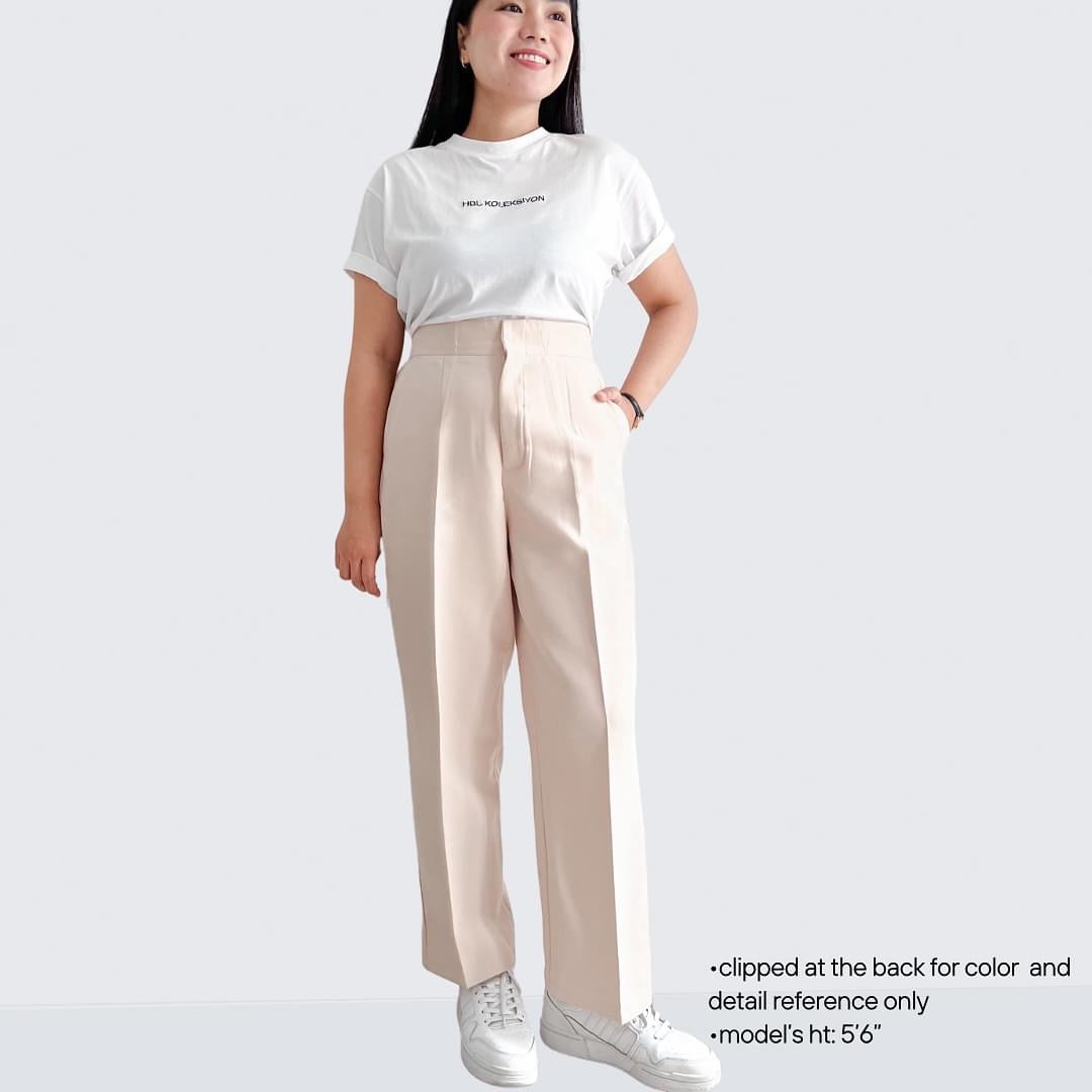 Mirabel Pleated Straight Pants (Plus-size)